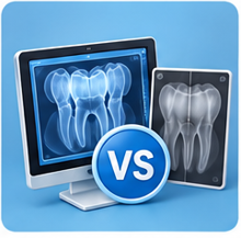 Digital X-rays vs traditional film X-rays comparison